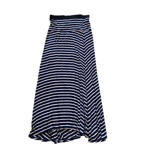 BCBGMAXAZRIA Skirt Karolin BCBG Max Azria Striped Long White Blue Medium